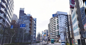 都心のオフィスですが、静かで落ち着いたエリアです
